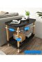 2 Tier Sofa Side Coffee Table for Living Room 80 x 40 x 53 cm - 2