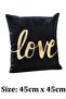 Shining Love Printed Design Cushion Covers Decor Throw Pillow Cover Gold Decorative Pillowcase Cushi - 3