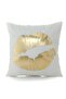 Shining Lips Printed Design Cushion Covers Decor Throw Pillow Cover Gold Decorative Pillowcase Cushi - 2