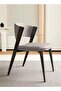 -Piece Multipurpose Use Italian Light Luxury Dining Chair Minimalist Design Curved Upholstered - 3
