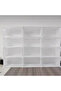 Modern Stylish Multi-Steps Durable Dustproof Plastic Shoe Organizer Rack Display Shoe Cabinet