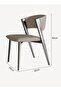 -Piece Multipurpose Use Italian Light Luxury Dining Chair Minimalist Design Curved Upholstered - 4