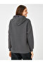 Hooded Sweatshirt Slogan Printed Long Sleeve Fleece Inside - 4