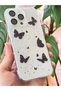 iPhone 16 Pro Max Case Silvery Black Butterfly Pattern Colorful Shiny Shock Absorbing Cover - 6