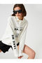 Printed sweatshirt with collar detail and fleece inside - 2