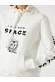 Printed sweatshirt with collar detail and fleece inside - 5