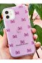 iPhone 11 Case Purple Glitter Bow Pattern Colorful Shiny Shock-Absorbing Cover - 3