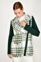 Sleeves Knitwear Biker Jacket Green - 3
