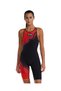 Tyr Women's Racing Swimsuit Venzo Black/Red Arena Summer - Winter Championship Racing Swimsuit