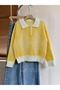 Women's Lemon Yellow Extra Soft Non-Pilling Oversize Sweater - 7
