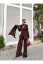 Women's Modern Design Shawl Detailed Pants Jacket Set