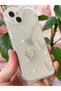 iPhone 13/14 Case Heart Pearl Pattern Heart Camera Design Transparent Camera Protection Silicone Cover - 8