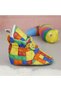 Non-Slip Sole Baby and Toddler Slippers, Organic Cotton Home and Nursery Booties - Lego - 6