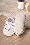 Non-Slip Sole, Cotton Towel Lined Baby Booties - 3