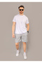 Unisex Pique Fabric Relaxed Cut Double Leg Elastic Waist Lace up Shorts & Bermuda - 3