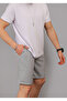 Unisex Pique Fabric Relaxed Cut Double Leg Elastic Waist Lace up Shorts & Bermuda - 6