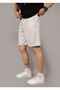 Unisex Pique Fabric Relaxed Cut Double Leg Elastic Waist Lace up Shorts & Bermuda - 6
