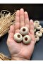 18X30 mm Ufo Flat Natural Wooden Beads (10 Pieces) Hole Diameter 10 mm Macrame Bag Design Accessory Board - 2