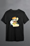 Design Vectoral Man Front Print Oversize Cotton Crew Neck Unisex T-Shirt