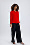 Dubai Fabric Long Sleeve Hidden Placket Women's Shirt |   Gml36145 Red - 3