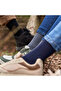 4-Pack Women's Men's Gray Bio Natural 100% Natural Cotton Washable Rib Knit Seamless Socks 3012 - 5