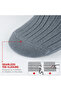 4-Pack Women's Men's Gray Bio Natural 100% Natural Cotton Washable Rib Knit Seamless Socks 3012 - 4
