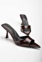 Bellezza Brown Pointed Toe Patent Leather Women's Slippers - 2
