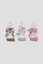 3 Pieces of Cotton Girls and Baby Pantyhose with Ribbon Accessories - 5
