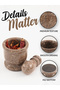 Mini Oceanic Marble Mortar & Pestle Set – Natural Stone Spice Grinder 6.35 cm - 2