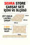 Double Cotton Fitted Sheet + 2 Pillowcases Bedding Set Durable Patterned Set - 3