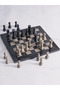 Marble Chess Set 10" Handmade – Black & Oceanic Game With Storage Box, Extra Queens, Gift Idea