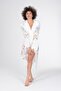 Bamboo Peshtemal and Dressing Gown Set - Printed Bathrobe - 3