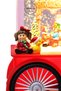 Christmas Ornament Lighted Santa Claus Carriage Snow Globe Red 25 cm - 6