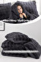 Fur Bedspread Double Filled Plush Soft Rabbit Hair Quilt 3 Piece Lory Anthracite Smoked - 5