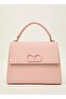 Dot Printed Large Leather Handbag