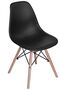 Frelo Eames Plastic Dining Chair with Solid Metal Webbing Legs - Black - 5
