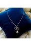 Elegant Bow Detail Pearl End Necklace |   Women's Stylish Elegant Jewelry Model - 2