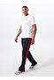 Navy Blue Men's Regular Waist Regular Fit Patterned Sweatpants M5Gb58Kb212A71W Gj Tricot Track Pt