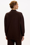 Bisiket Oversize Tirko Cardigan with Collar Pockets and Gold Buttons - 6