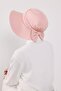 Combed Cotton Bonnet Turban with Detachable Bow on the Back, S-4, Powder - 6