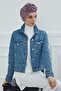 Rose Combed Cotton Bonnet, B-21, Lilac - 3