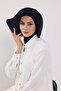 Ninja Bone Turban with Detachable Bow on the Back, S-5, Navy Blue - 7