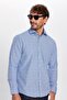Classic Fit Long Sleeve Cotton Easy Iron Striped Blue Men's Shirt