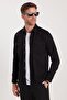 Slim Fit Long Sleeve Casual Denim Jeans Men's Black Shirt - 4