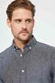 Men's Slim Fit Slim Fit Long Sleeve Linen Premium Series Button Lapel Sports Anthracite Shirt - 3