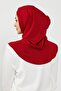 Combed Cotton Women's Ready-Made Bonnet with Hood and Concealer Feature, B-89P, Burgundy - 8
