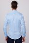 Slim Fit Long Sleeve Cotton Plain Men's Blue Shirt - 5