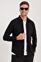 Slim Fit Long Sleeve Casual Denim Jeans Men's Black Shirt - 5