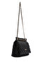 Women's Black Long Strap Quilted Shoulder Bag 25Sbd2009Kp - 7