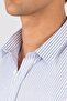Modern Slim Fit Long Sleeve Cotton Easy-Iron Dobby Men's Blue Shirt - 3